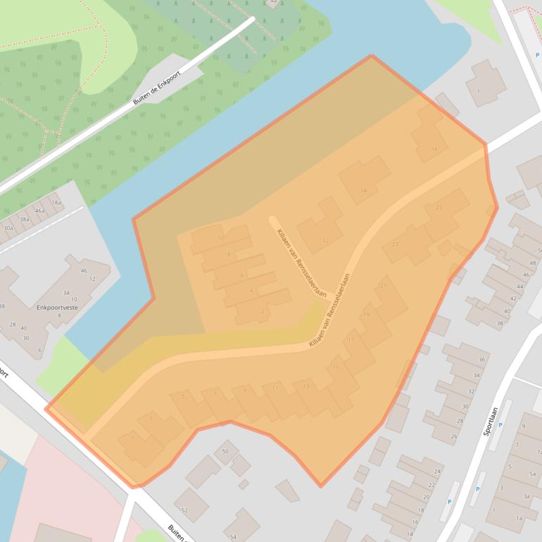 Kaart van postcodegebied 8061KJ.