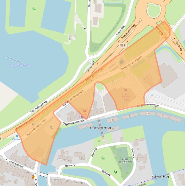 Kaart van postcodegebied 8061KM.