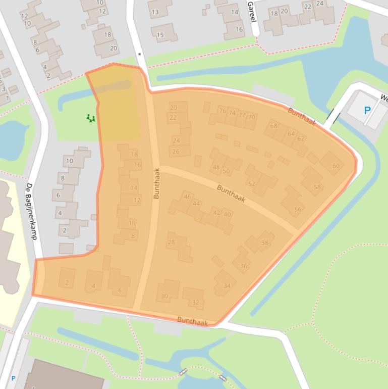 Kaart van postcodegebied 8061LZ.