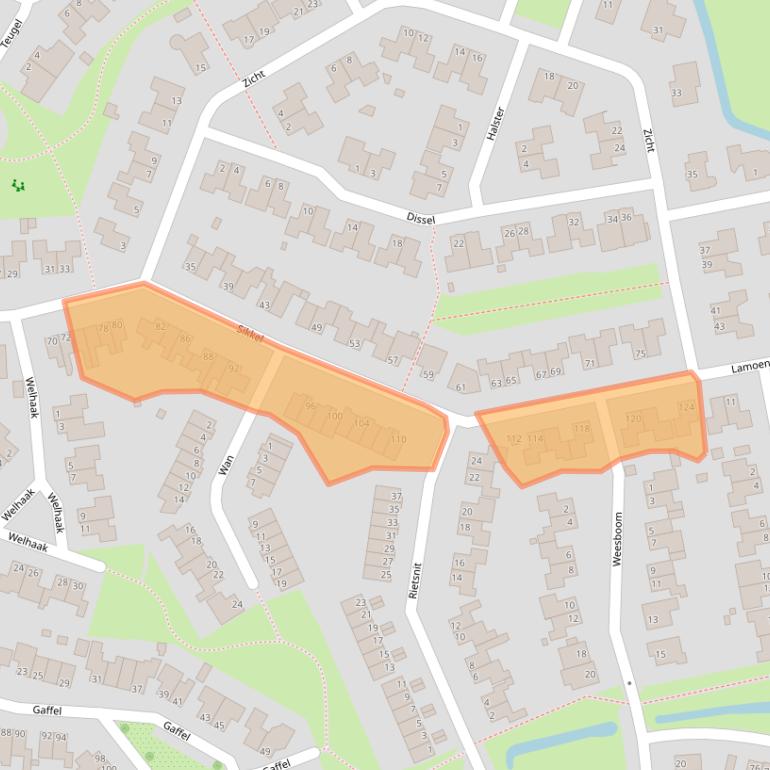 Kaart van postcodegebied 8061MC.