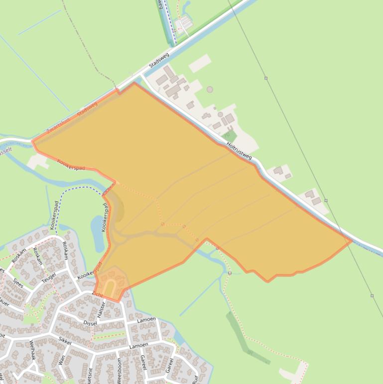 Kaart van postcodegebied 8061MJ.