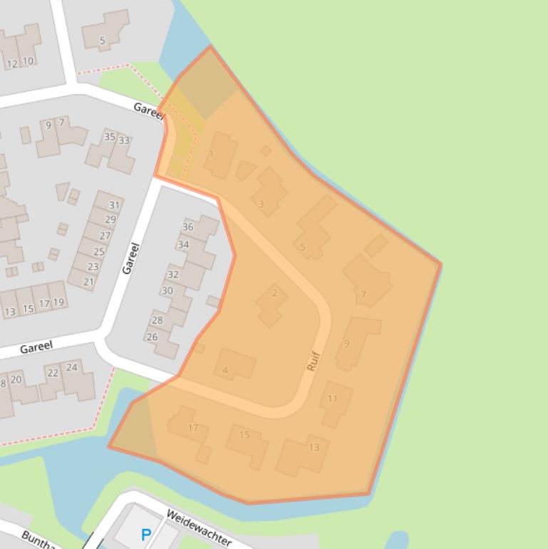 Kaart van postcodegebied 8061ML.