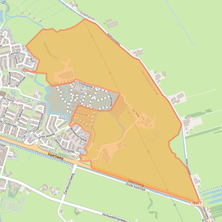 Kaart van postcodegebied 8061PA.