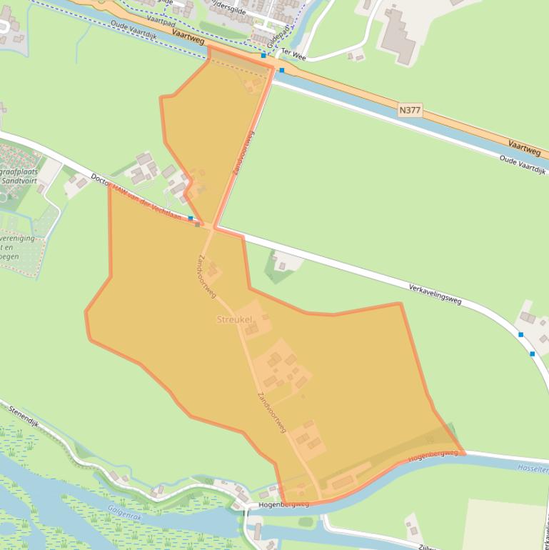 Kaart van postcodegebied 8061PB.