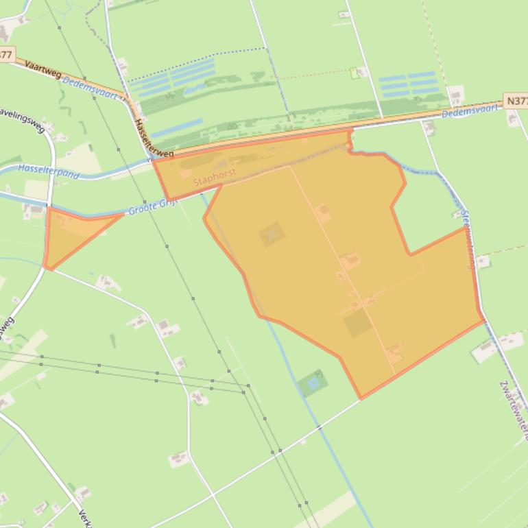 Kaart van postcodegebied 8061PD.