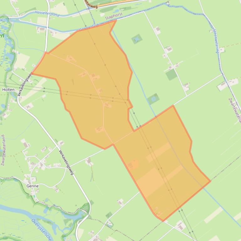 Kaart van postcodegebied 8061PH.