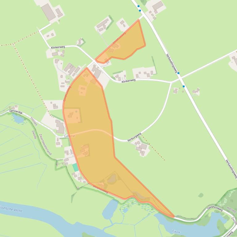 Kaart van postcodegebied 8061PP.