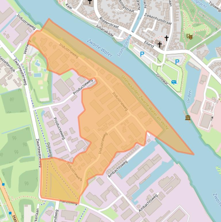 Kaart van postcodegebied 8061RB.