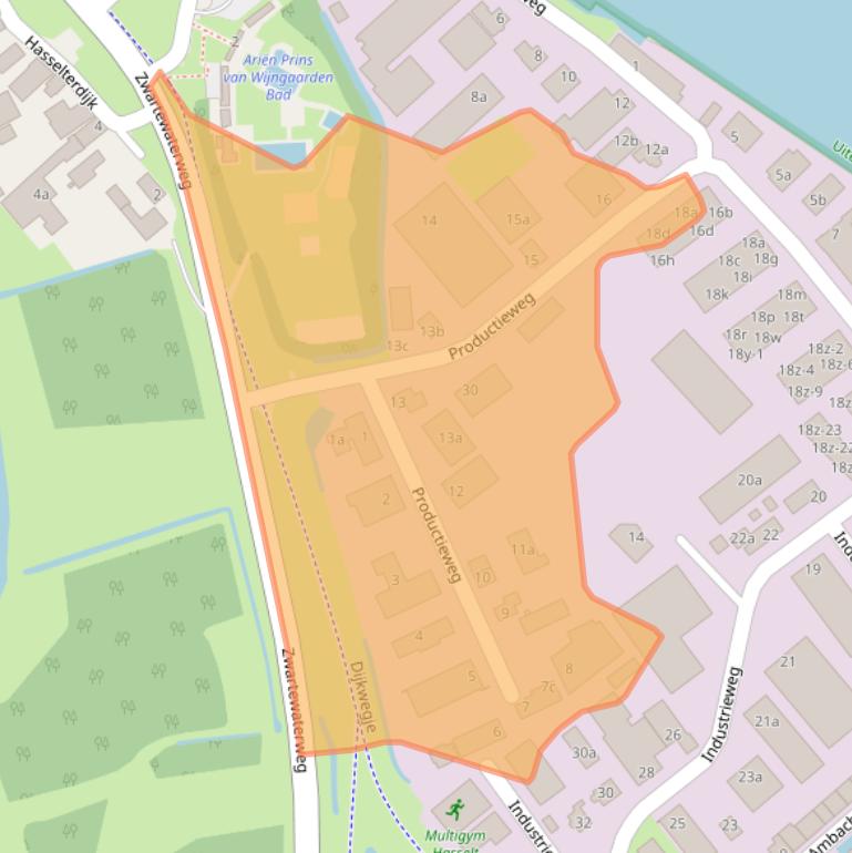 Kaart van postcodegebied 8061RK.