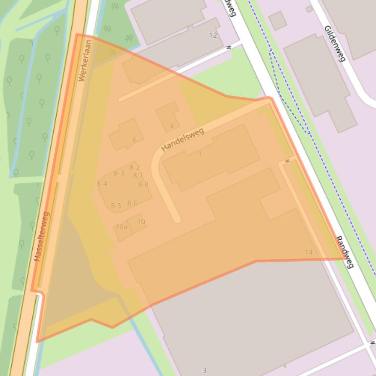 Kaart van postcodegebied 8061RL.