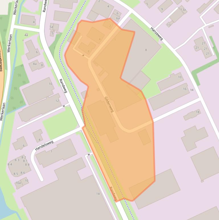 Kaart van postcodegebied 8061RP.