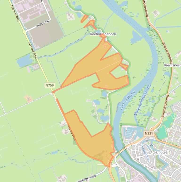 Kaart van postcodegebied 8061RT.