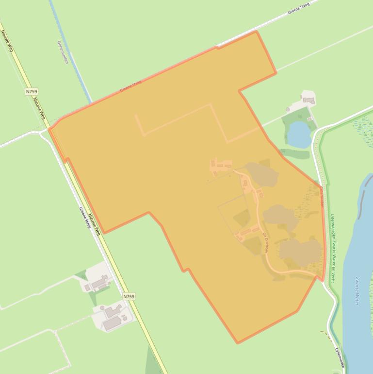 Kaart van postcodegebied 8061RX.