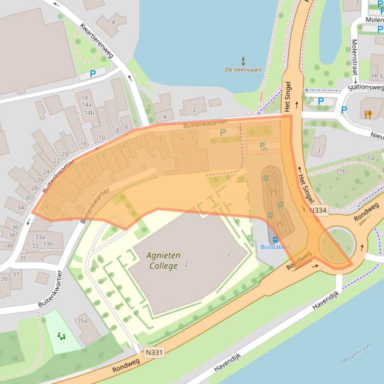 Kaart van postcodegebied 8064AB.