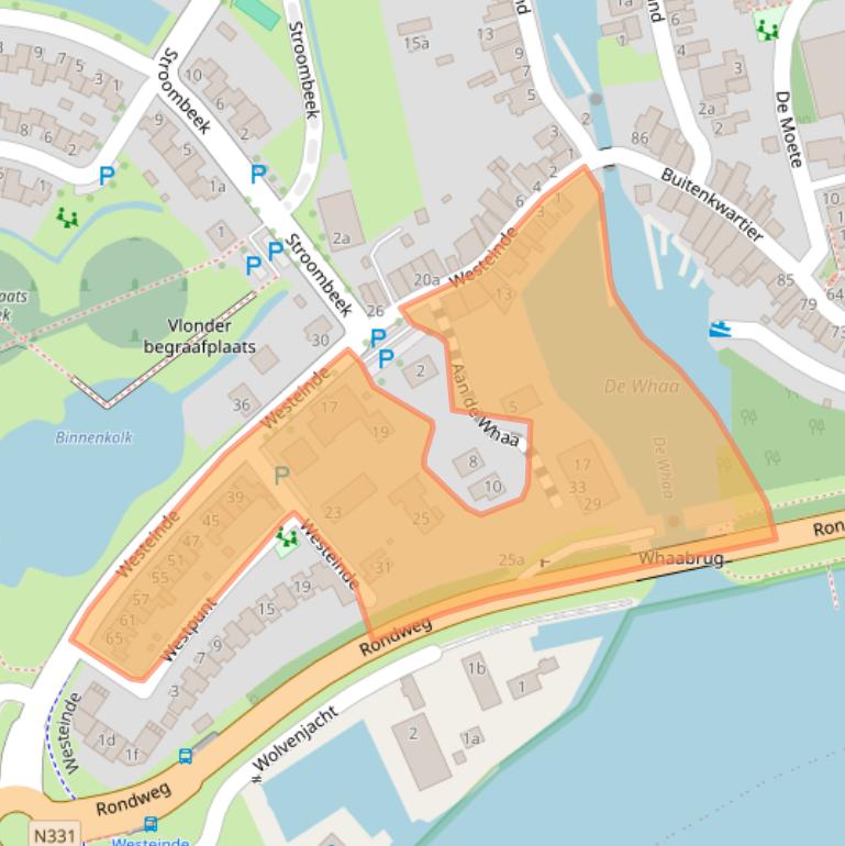 Kaart van postcodegebied 8064AJ.