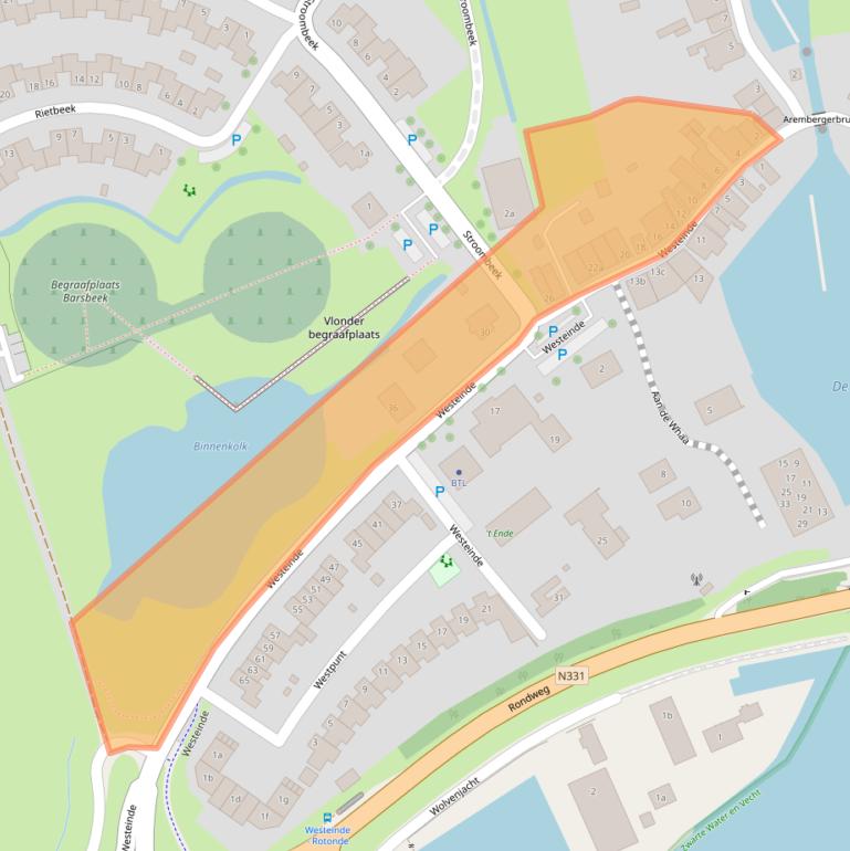 Kaart van postcodegebied 8064AK.