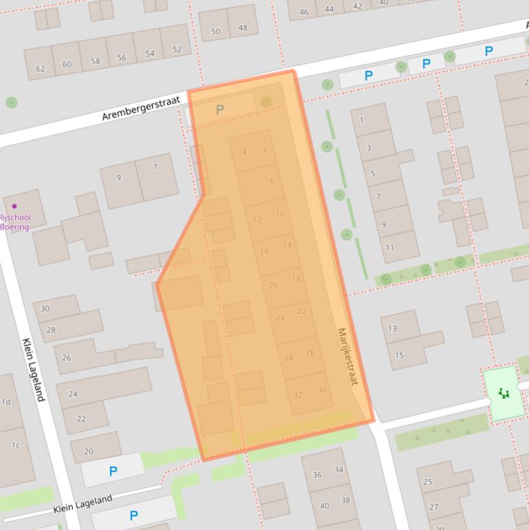 Kaart van postcodegebied 8064BH.