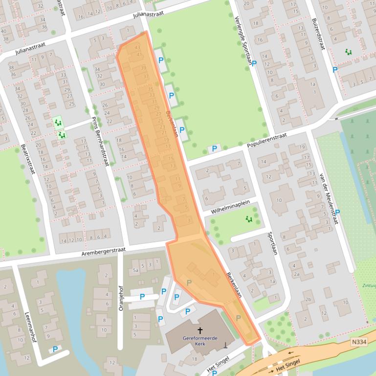 Kaart van postcodegebied 8064BP.