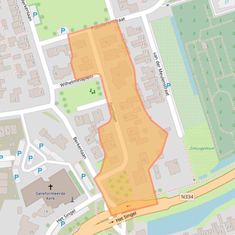 Kaart van postcodegebied 8064BS.