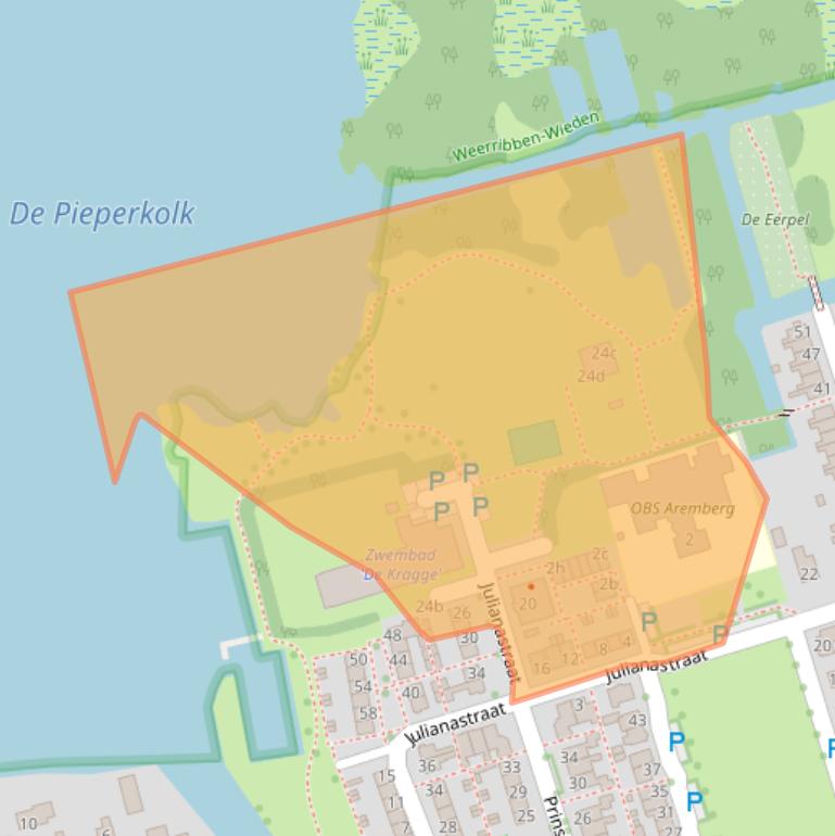 Kaart van postcodegebied 8064CD.