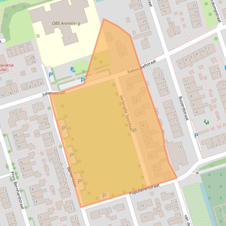 Kaart van postcodegebied 8064CH.