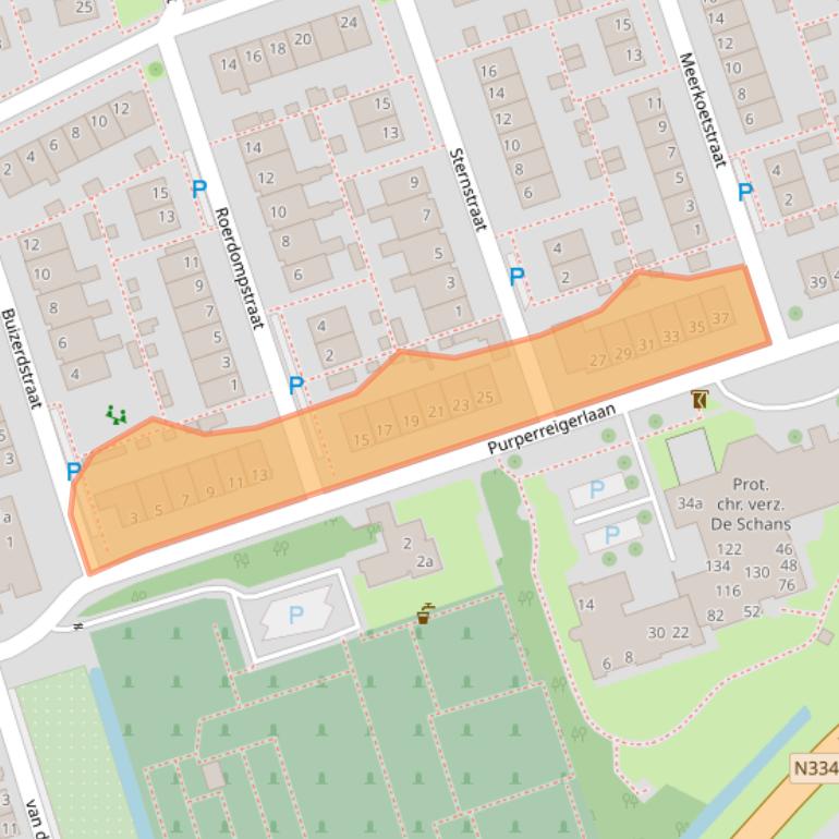 Kaart van postcodegebied 8064DA.