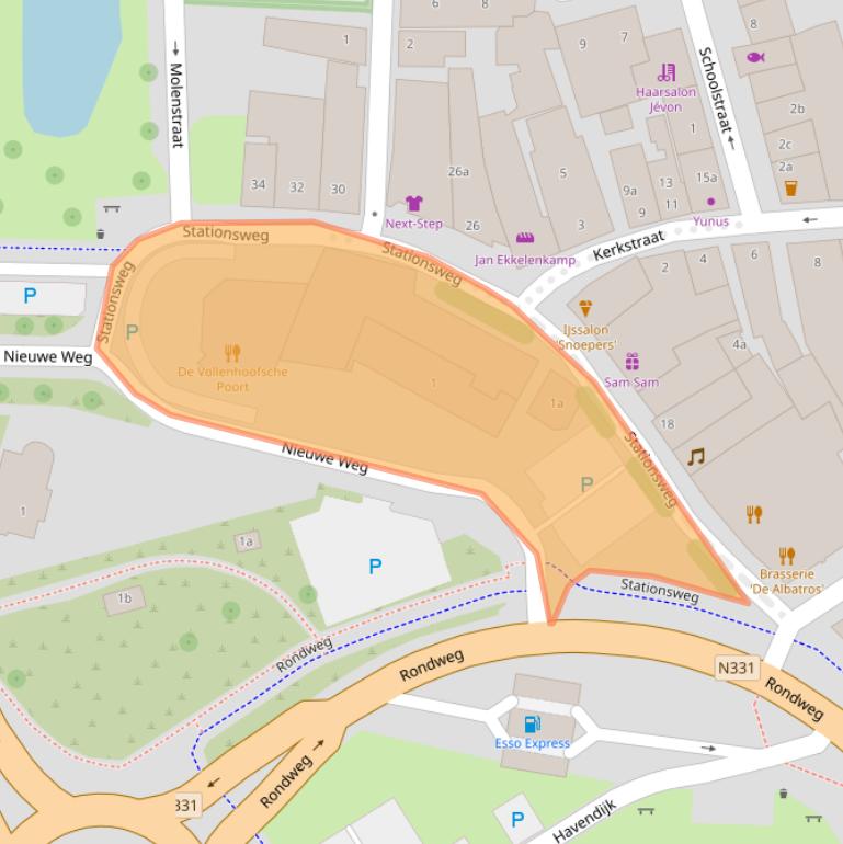 Kaart van postcodegebied 8064DD.