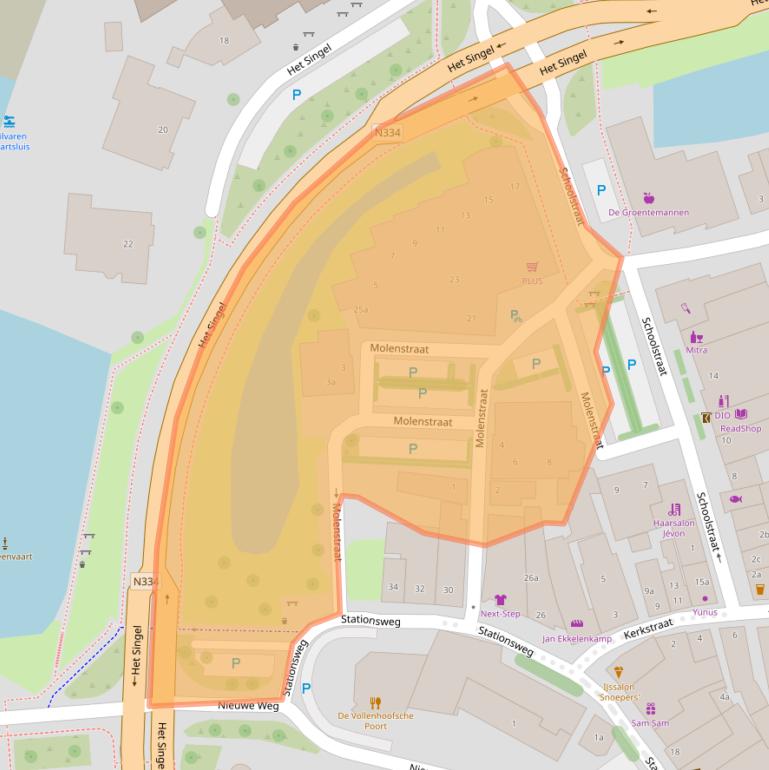 Kaart van postcodegebied 8064DH.