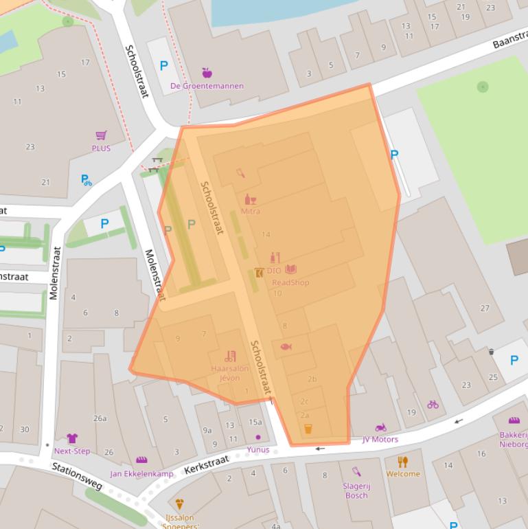 Kaart van postcodegebied 8064DK.