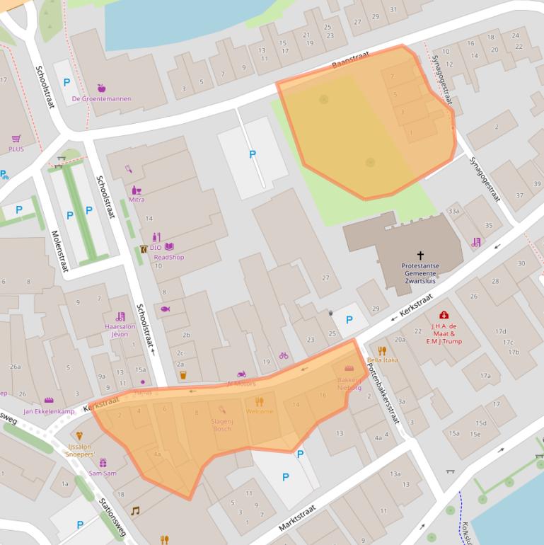 Kaart van postcodegebied 8064DN.