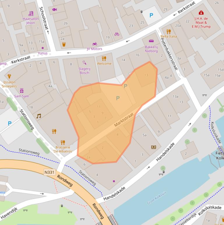 Kaart van postcodegebied 8064DT.