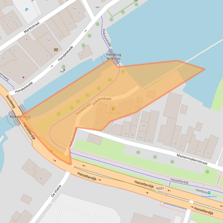 Kaart van postcodegebied 8064DW.