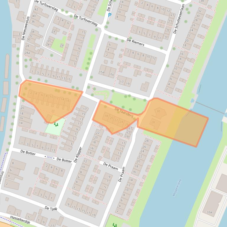 Kaart van postcodegebied 8064EV.