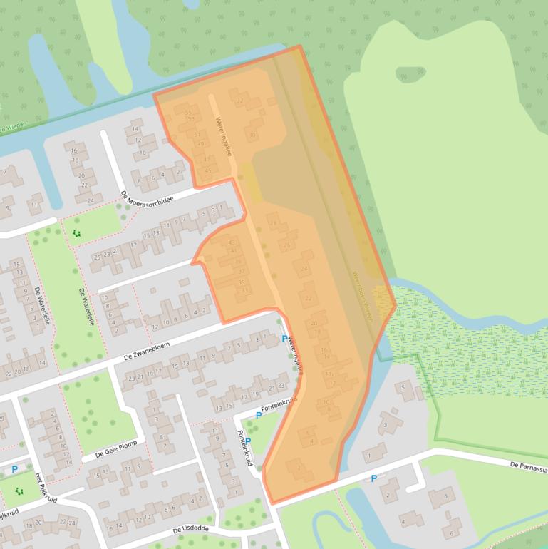 Kaart van postcodegebied 8064HB.