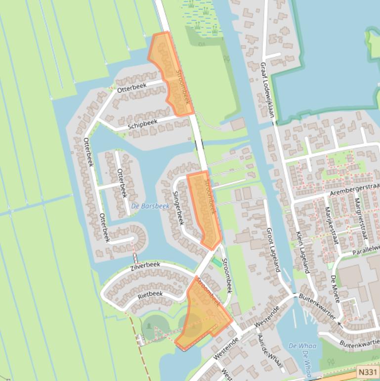 Kaart van postcodegebied 8064JA.