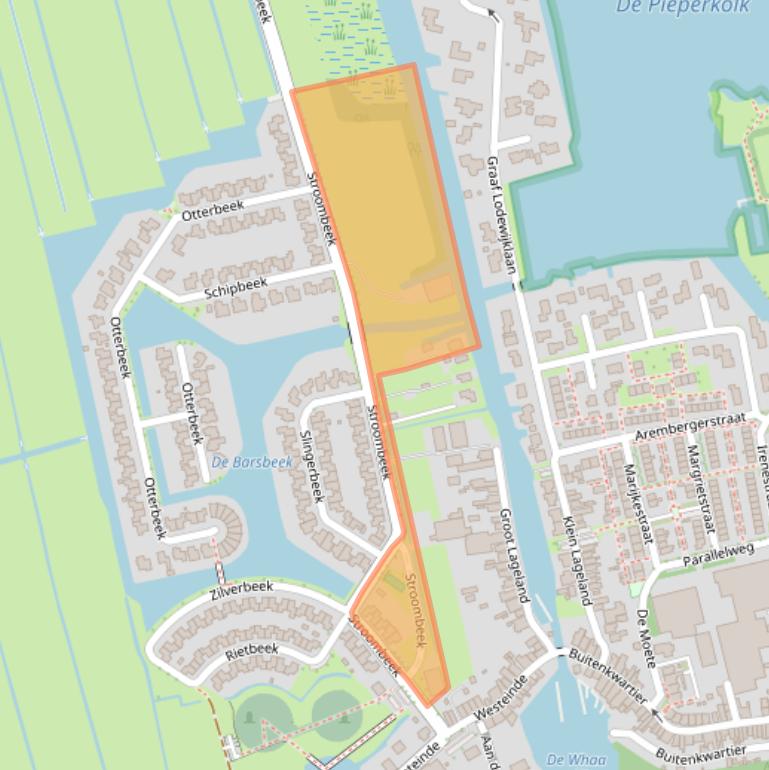 Kaart van postcodegebied 8064JB.