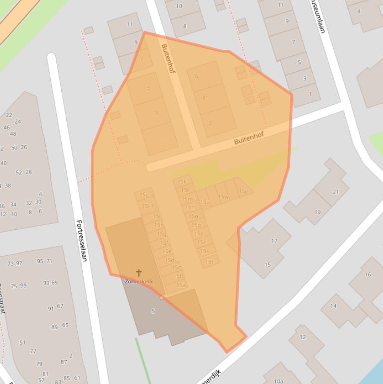 Kaart van postcodegebied 8064KX.