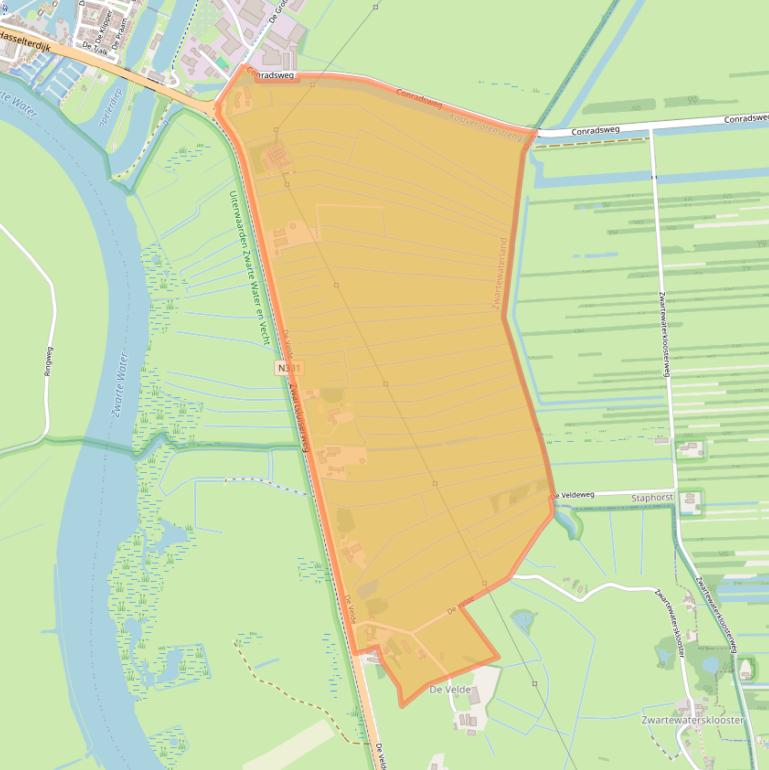 Kaart van postcodegebied 8064PH.