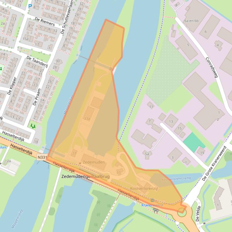 Kaart van postcodegebied 8064PL.