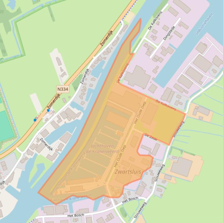 Kaart van postcodegebied 8064PN.