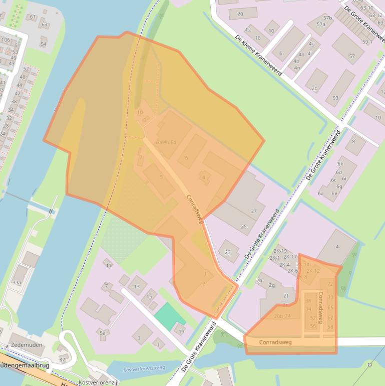 Kaart van postcodegebied 8064PP.