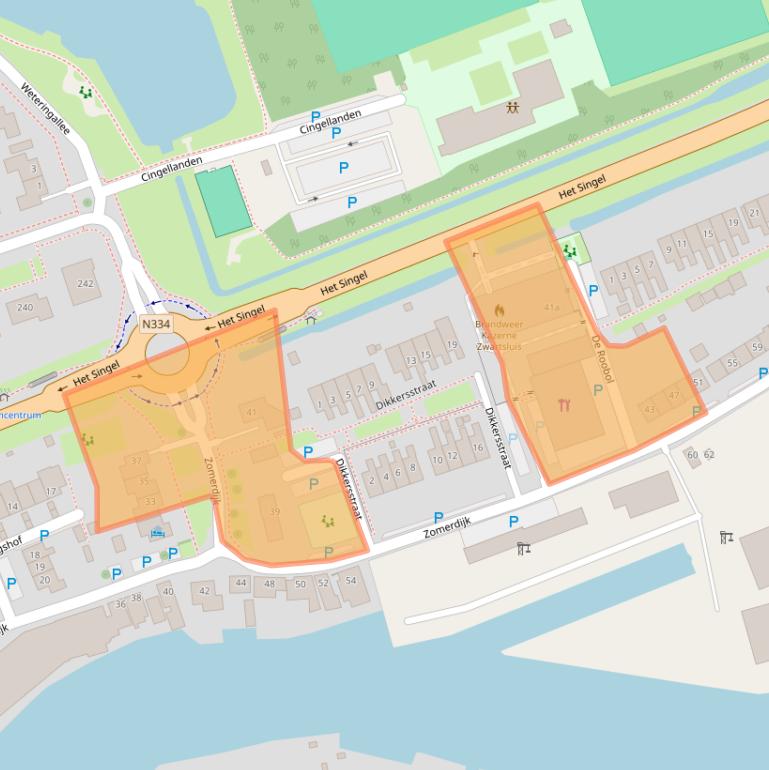 Kaart van postcodegebied 8064XB.