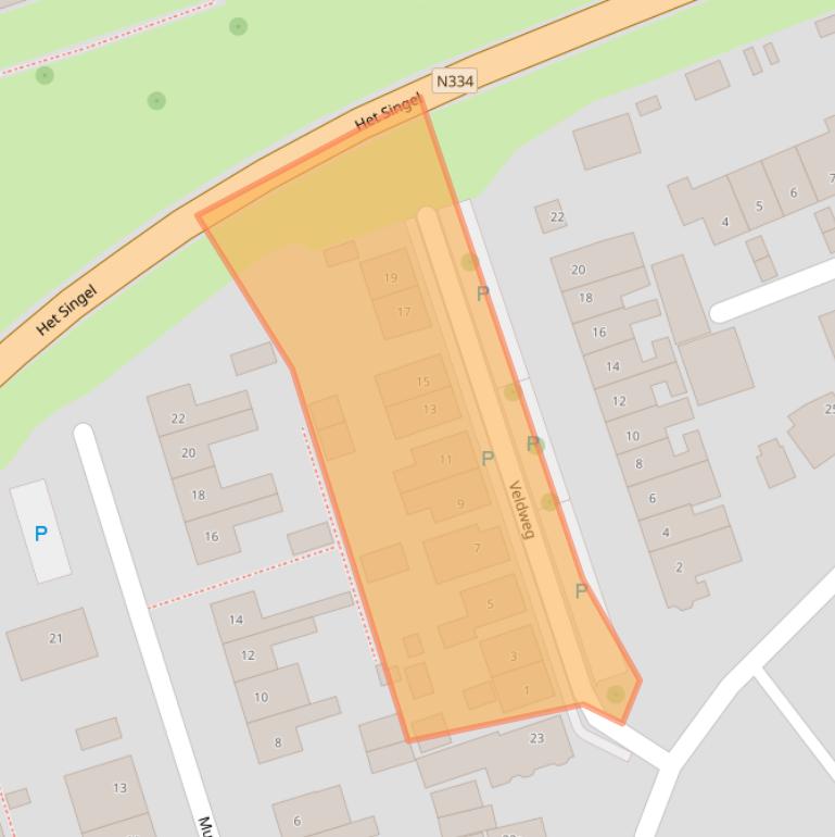 Kaart van postcodegebied 8064XK.