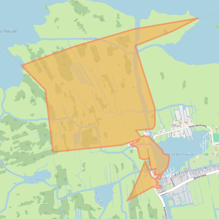 Kaart van postcodegebied 8066PA.