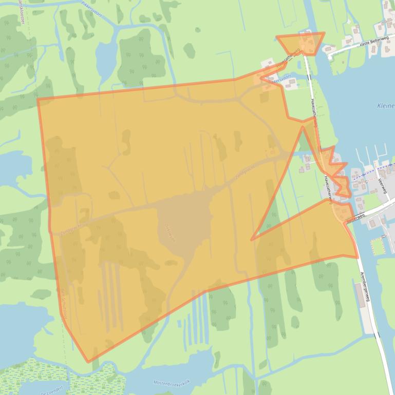 Kaart van postcodegebied 8066PB.