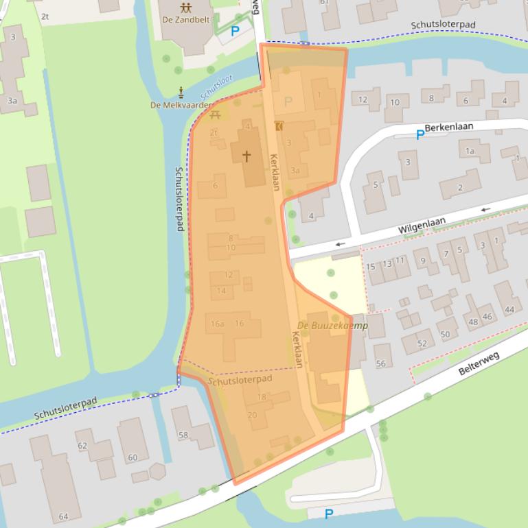 Kaart van postcodegebied 8066PJ.