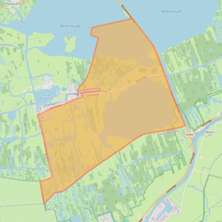 Kaart van postcodegebied 8066PP.