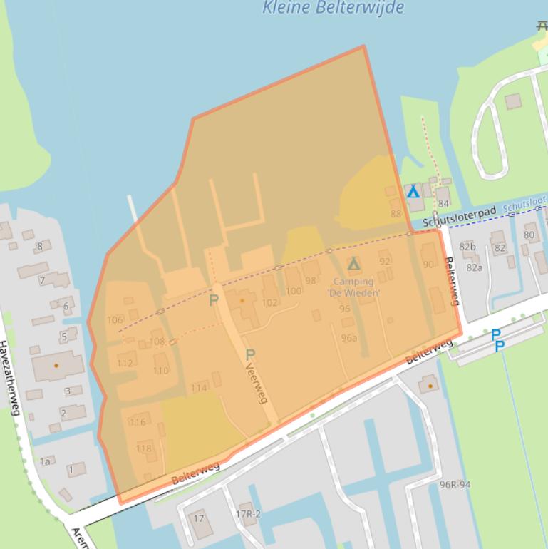 Kaart van postcodegebied 8066PZ.