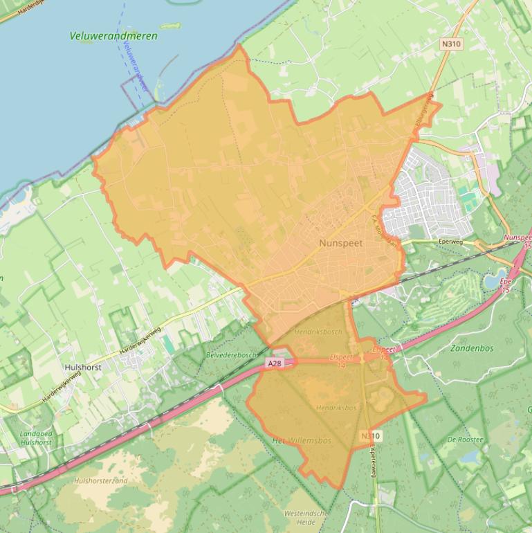 Kaart van postcodegebied 8071.