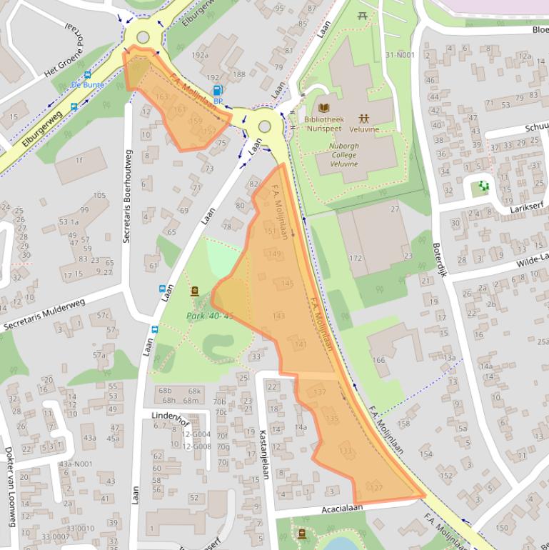 Kaart van postcodegebied 8071AE.